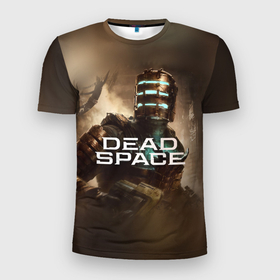 Мужская футболка 3D Slim с принтом Dead space   Айзер Кларк в Новосибирске, 100% полиэстер с улучшенными характеристиками | приталенный силуэт, круглая горловина, широкие плечи, сужается к линии бедра | 