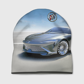 Шапка 3D с принтом Buick concept  в пустыне в Новосибирске, 100% полиэстер | универсальный размер, печать по всей поверхности изделия | Тематика изображения на принте: 