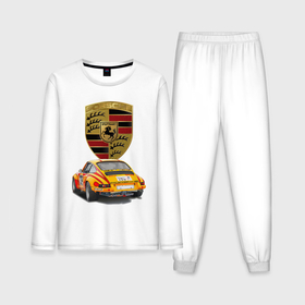 Мужская пижама хлопок (с лонгсливом) с принтом Porsche   Motorsport   racing team в Белгороде,  |  | 