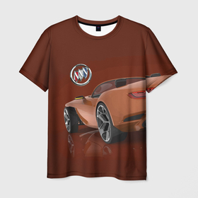Мужская футболка 3D с принтом Buick wild cat   concept в Кировске, 100% полиэфир | прямой крой, круглый вырез горловины, длина до линии бедер | 