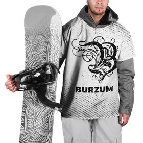 Накидка на куртку 3D с принтом Burzum с потертостями на светлом фоне в Новосибирске, 100% полиэстер |  | 