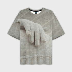 Мужская футболка OVERSIZE 3D с принтом Перст Будды в Курске,  |  | Тематика изображения на принте: 