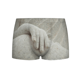 Мужские трусы 3D с принтом Перст Будды в Кировске, 50% хлопок, 50% полиэстер | классическая посадка, на поясе мягкая тканевая резинка | 
