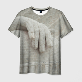 Мужская футболка 3D с принтом Перст Будды в Петрозаводске, 100% полиэфир | прямой крой, круглый вырез горловины, длина до линии бедер | 