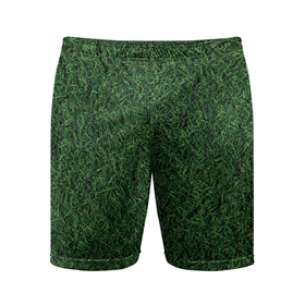 Мужские шорты спортивные с принтом Зеленая камуфляжная трава в Белгороде,  |  | 