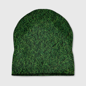Шапка 3D с принтом Зеленая камуфляжная трава в Белгороде, 100% полиэстер | универсальный размер, печать по всей поверхности изделия | 