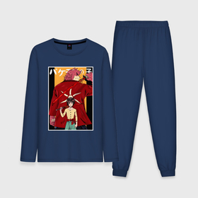 Мужская пижама с лонгсливом хлопок с принтом Kumatetsu and Ren art ,  |  | 