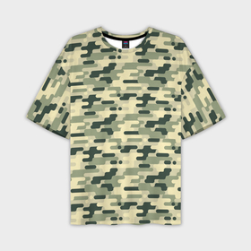 Мужская футболка OVERSIZE 3D с принтом Камуфляж танковый мелкий в Петрозаводске,  |  | 