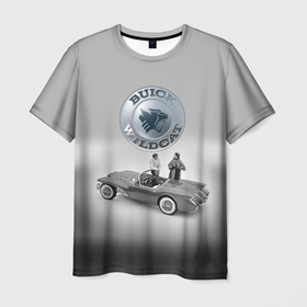 Мужская футболка 3D с принтом Buick Wildcat   cabriolet   Retro в Белгороде, 100% полиэфир | прямой крой, круглый вырез горловины, длина до линии бедер | 