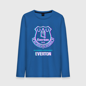 Мужской лонгслив хлопок с принтом Everton FC в стиле glitch в Петрозаводске, 100% хлопок |  | Тематика изображения на принте: 