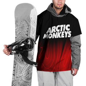 Накидка на куртку 3D с принтом Arctic Monkeys red plasma в Курске, 100% полиэстер |  | 