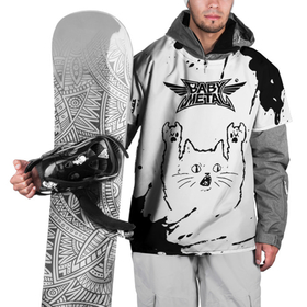 Накидка на куртку 3D с принтом Babymetal рок кот на светлом фоне в Екатеринбурге, 100% полиэстер |  | Тематика изображения на принте: 