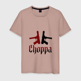 Мужская футболка хлопок с принтом Чоппа в Кировске, 100% хлопок | прямой крой, круглый вырез горловины, длина до линии бедер, слегка спущенное плечо. | 