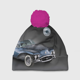 Шапка 3D c помпоном с принтом Buick Wildcat   cabriolet в Курске, 100% полиэстер | универсальный размер, печать по всей поверхности изделия | Тематика изображения на принте: 