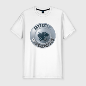 Мужская футболка хлопок Slim с принтом Buick Wildcat   logotype в Тюмени, 92% хлопок, 8% лайкра | приталенный силуэт, круглый вырез ворота, длина до линии бедра, короткий рукав | 