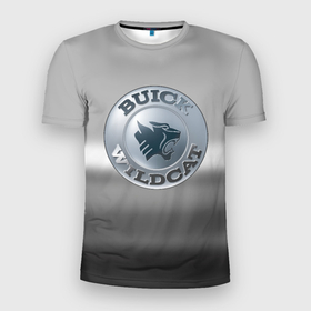 Мужская футболка 3D Slim с принтом Buick Wildcat   emblem в Белгороде, 100% полиэстер с улучшенными характеристиками | приталенный силуэт, круглая горловина, широкие плечи, сужается к линии бедра | 