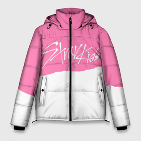 Мужская зимняя куртка 3D с принтом Stray Kids pink and white в Белгороде, верх — 100% полиэстер; подкладка — 100% полиэстер; утеплитель — 100% полиэстер | длина ниже бедра, свободный силуэт Оверсайз. Есть воротник-стойка, отстегивающийся капюшон и ветрозащитная планка. 

Боковые карманы с листочкой на кнопках и внутренний карман на молнии. | Тематика изображения на принте: 