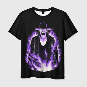 Мужская футболка 3D с принтом The phenom undertaker в Екатеринбурге, 100% полиэфир | прямой крой, круглый вырез горловины, длина до линии бедер | 