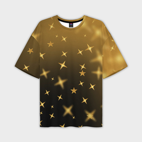 Мужская футболка OVERSIZE 3D с принтом Праздничная звездная пыль в Санкт-Петербурге,  |  | Тематика изображения на принте: 