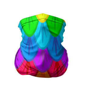 Бандана-труба 3D с принтом Разноцветные перья в Новосибирске, 100% полиэстер, ткань с особыми свойствами — Activecool | плотность 150‒180 г/м2; хорошо тянется, но сохраняет форму | 