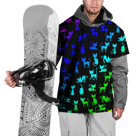 Накидка на куртку 3D с принтом Котята на радуге , 100% полиэстер |  | 