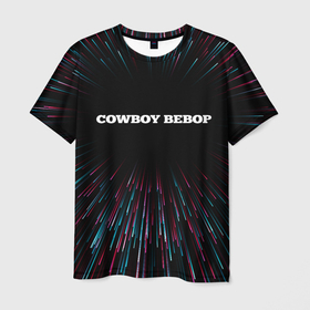 Мужская футболка 3D с принтом Cowboy Bebop infinity , 100% полиэфир | прямой крой, круглый вырез горловины, длина до линии бедер | 