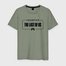 Мужская футболка хлопок с принтом The Last Of Us gaming champion: рамка с лого и джойстиком в Кировске, 100% хлопок | прямой крой, круглый вырез горловины, длина до линии бедер, слегка спущенное плечо. | 