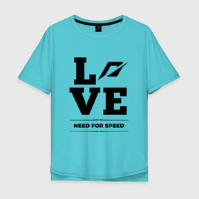 Мужская футболка хлопок Oversize с принтом Need for Speed love classic в Белгороде, 100% хлопок | свободный крой, круглый ворот, “спинка” длиннее передней части | 