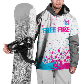 Накидка на куртку 3D с принтом Free Fire neon gradient style: символ сверху , 100% полиэстер |  | 