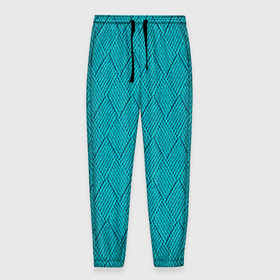 Мужские брюки 3D с принтом Вязание ромбиком в Белгороде, 100% полиэстер | манжеты по низу, эластичный пояс регулируется шнурком, по бокам два кармана без застежек, внутренняя часть кармана из мелкой сетки | 