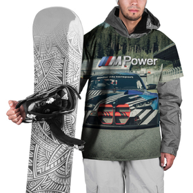 Накидка на куртку 3D с принтом BMW M Power   Motorsport   Racing team в Кировске, 100% полиэстер |  | 