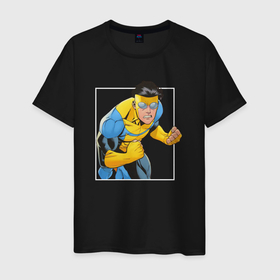 Мужская футболка хлопок с принтом Angry Mark Grayson в Петрозаводске, 100% хлопок | прямой крой, круглый вырез горловины, длина до линии бедер, слегка спущенное плечо. | 