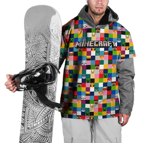 Накидка на куртку 3D с принтом Minecraft   пиксельные персонажи , 100% полиэстер |  | Тематика изображения на принте: 