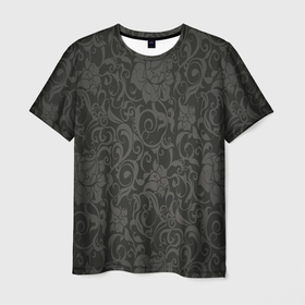 Мужская футболка 3D с принтом The dark flowers , 100% полиэфир | прямой крой, круглый вырез горловины, длина до линии бедер | 