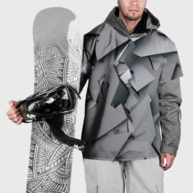 Накидка на куртку 3D с принтом Металлическая хаотичная броня в Новосибирске, 100% полиэстер |  | Тематика изображения на принте: 