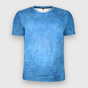 Мужская футболка 3D Slim с принтом Текстура: аквамарин в Санкт-Петербурге, 100% полиэстер с улучшенными характеристиками | приталенный силуэт, круглая горловина, широкие плечи, сужается к линии бедра | 