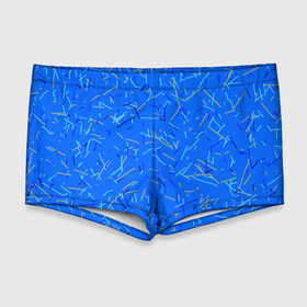 Мужские купальные плавки 3D с принтом Особый Сине голубой абстрактный в Белгороде, Полиэстер 85%, Спандекс 15% |  | 