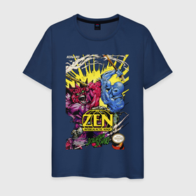 Мужская футболка хлопок с принтом Zen   intergalactic ninja в Курске, 100% хлопок | прямой крой, круглый вырез горловины, длина до линии бедер, слегка спущенное плечо. | Тематика изображения на принте: 