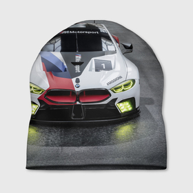 Шапка 3D с принтом BMW M8   M Power   Motorsport , 100% полиэстер | универсальный размер, печать по всей поверхности изделия | 