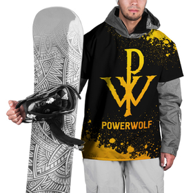 Накидка на куртку 3D с принтом Powerwolf   gold gradient в Белгороде, 100% полиэстер |  | 