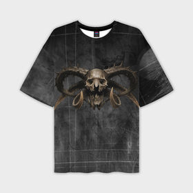 Мужская футболка OVERSIZE 3D с принтом The bones в Кировске,  |  | Тематика изображения на принте: 