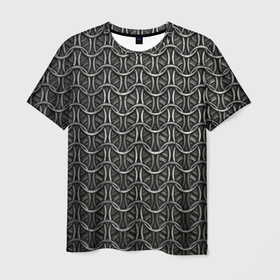 Мужская футболка 3D с принтом Кольчуга в Кировске, 100% полиэфир | прямой крой, круглый вырез горловины, длина до линии бедер | 