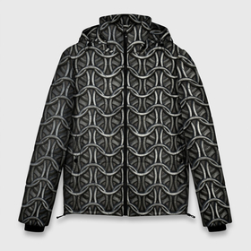 Мужская зимняя куртка 3D с принтом Кольчуга в Петрозаводске, верх — 100% полиэстер; подкладка — 100% полиэстер; утеплитель — 100% полиэстер | длина ниже бедра, свободный силуэт Оверсайз. Есть воротник-стойка, отстегивающийся капюшон и ветрозащитная планка. 

Боковые карманы с листочкой на кнопках и внутренний карман на молнии. | 