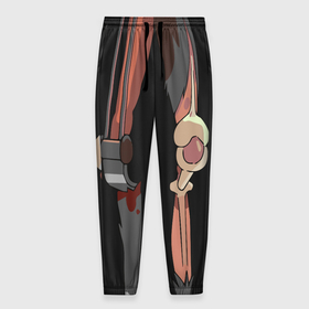 Мужские брюки 3D с принтом Огурчик Рик костюм низ в Курске, 100% полиэстер | манжеты по низу, эластичный пояс регулируется шнурком, по бокам два кармана без застежек, внутренняя часть кармана из мелкой сетки | 