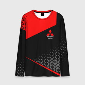 Мужской лонгслив 3D с принтом Mitsubishi   Sportwear в Петрозаводске, 100% полиэстер | длинные рукава, круглый вырез горловины, полуприлегающий силуэт | 