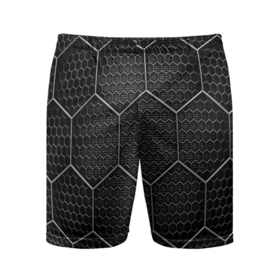 Мужские шорты спортивные с принтом Стальные соты ,  |  | Тематика изображения на принте: 