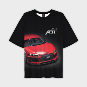 Мужская футболка OVERSIZE 3D с принтом Audi quattro ABT autotuning в Екатеринбурге,  |  | 