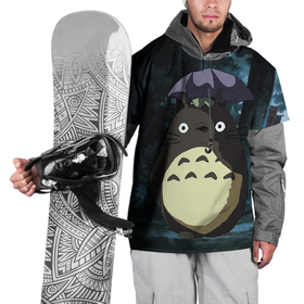 Накидка на куртку 3D с принтом Totoro in rain forest , 100% полиэстер |  | 