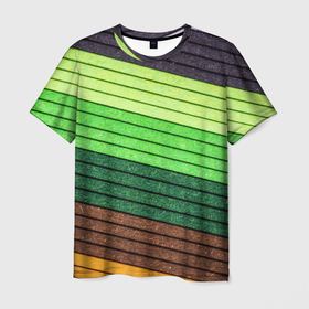 Мужская футболка 3D с принтом Цветная бумага в Белгороде, 100% полиэфир | прямой крой, круглый вырез горловины, длина до линии бедер | 