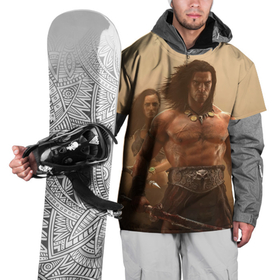 Накидка на куртку 3D с принтом Conan Barbarian в Новосибирске, 100% полиэстер |  | Тематика изображения на принте: 